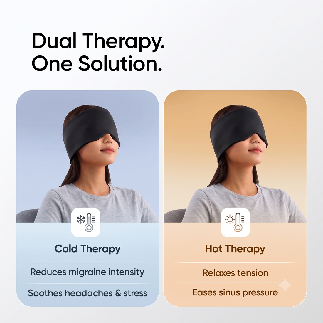Migraine Relief Cap Headaches, Sinuses, Tension Relief Headache Relief Cap for Men & Women